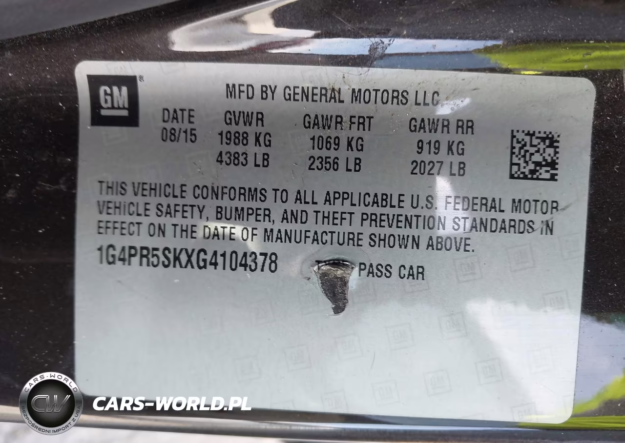 2016 Buick Verano Convenience Group VIN:1G4PR5SKXG4104378 - 9