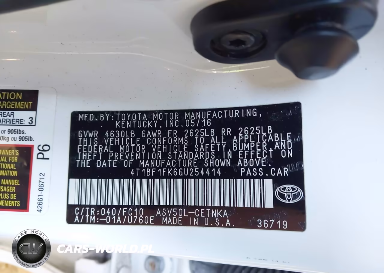 2016 Toyota Camry Le VIN:4T1BF1FK6GU254414 - 9