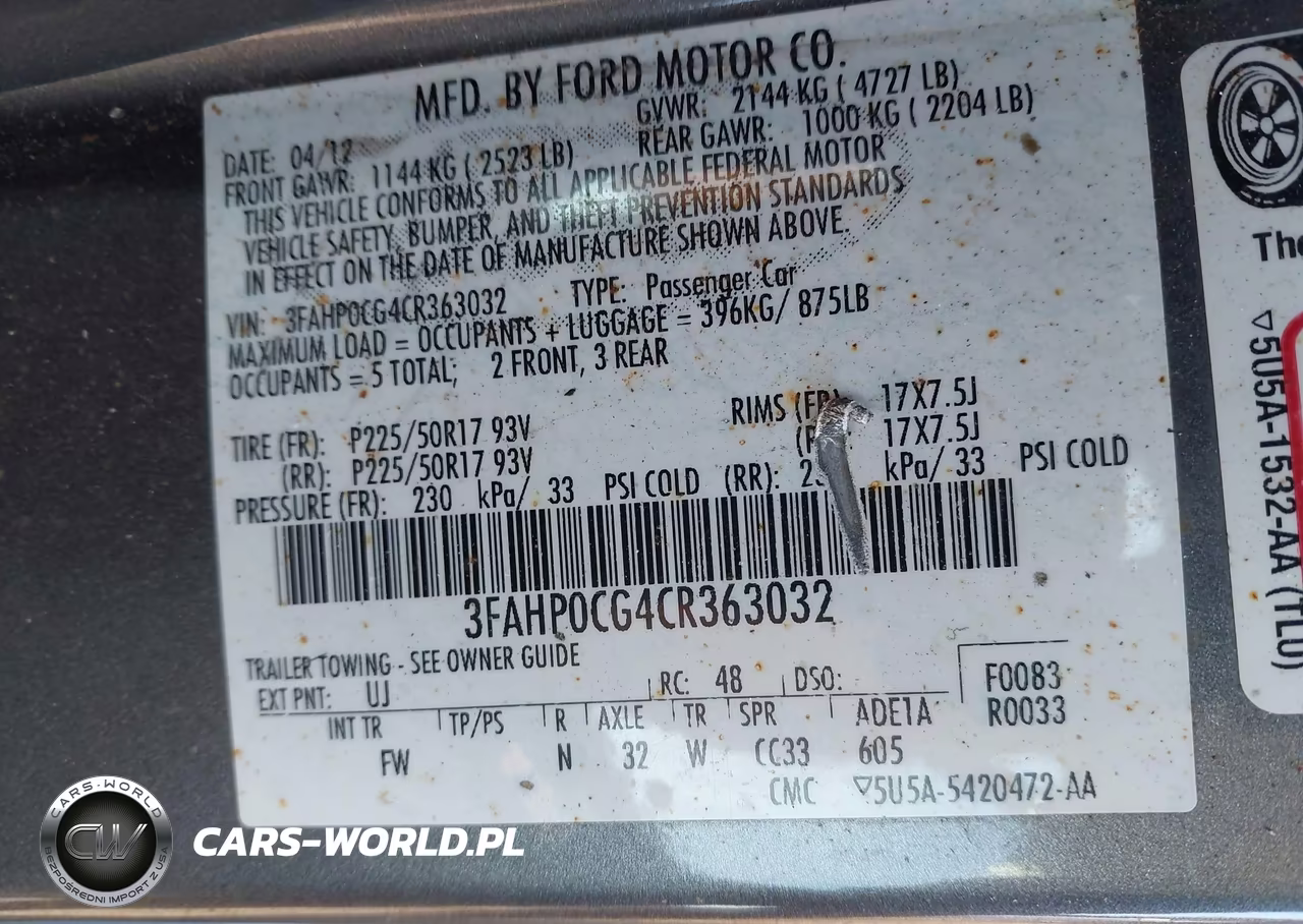 2012 Ford Fusion Sel VIN:3FAHP0CG4CR363032 - 9