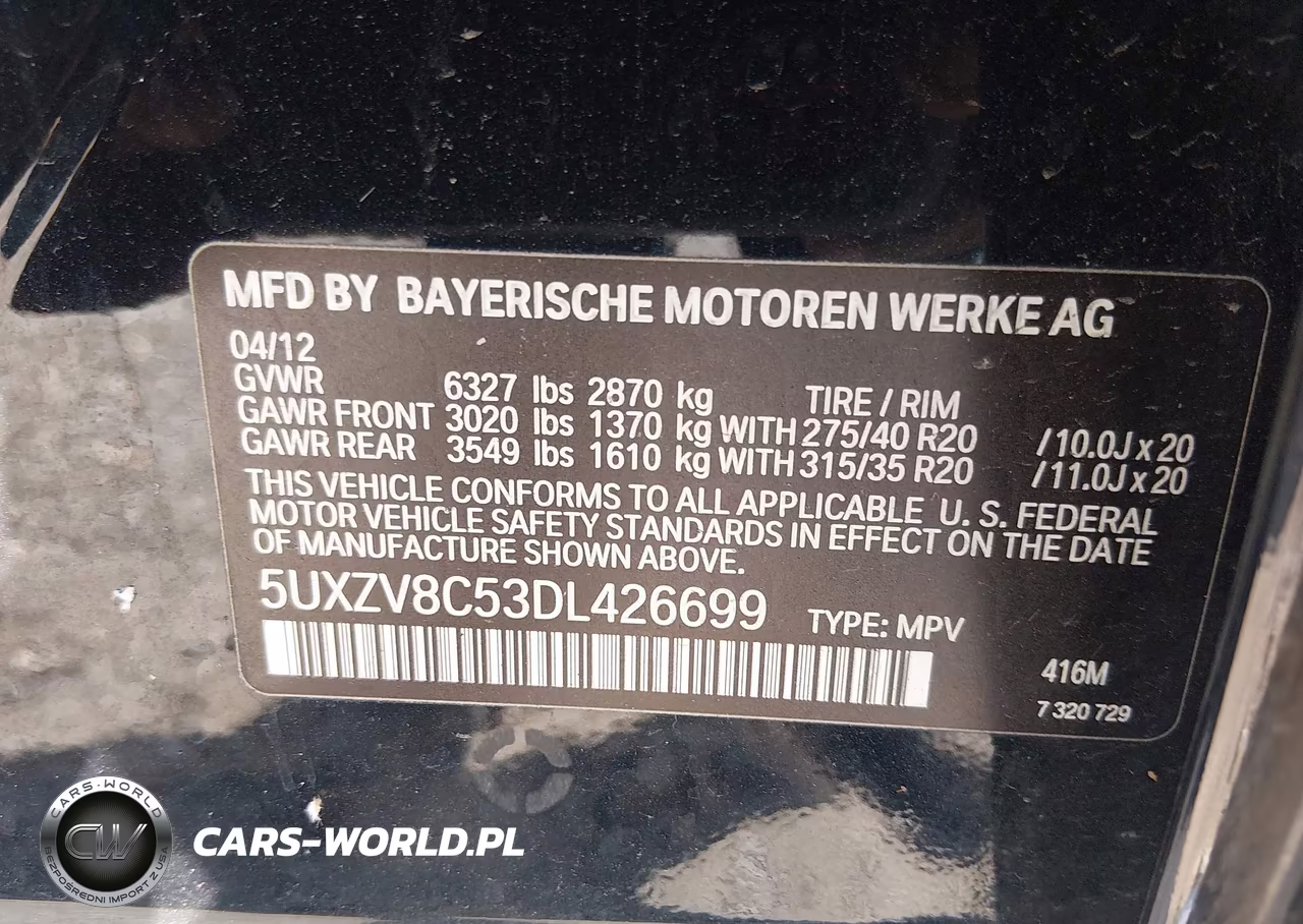 2013 BMW X5 xDrive50I VIN:5UXZV8C53DL426699 - 9
