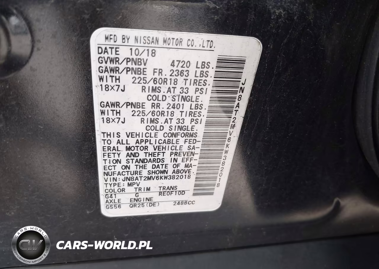 2019 Nissan Rogue Sv VIN:JN8AT2MV6KW382018 - 9