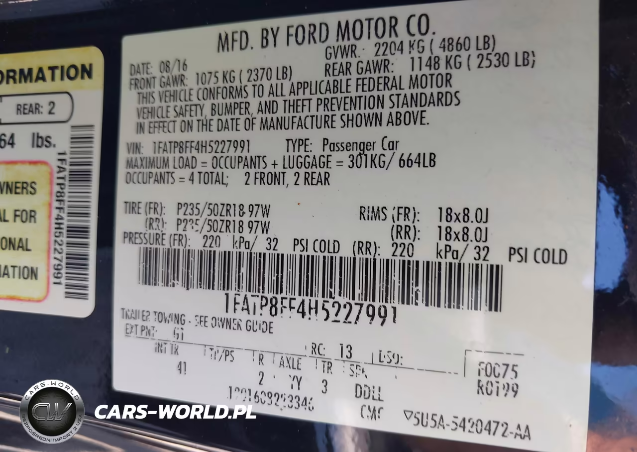 2017 Ford Mustang Gt Premium VIN:1FATP8FF4H5227991 - 9