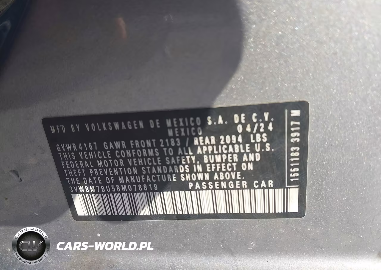 2024 Volkswagen Jetta 1.5T Sport VIN:3VWBM7BU5RM078819 - 9
