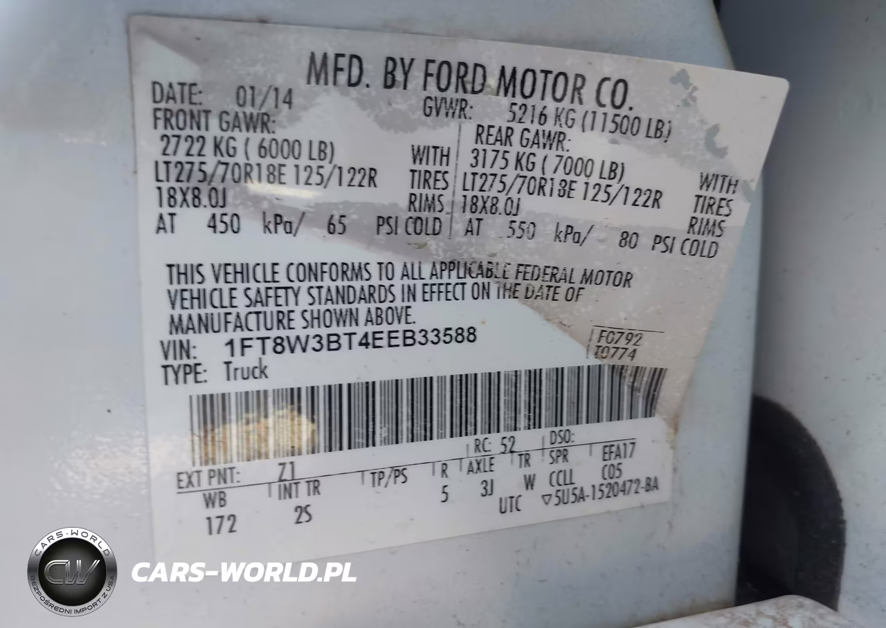 2014 Ford F-350 Xlt VIN:1FT8W3BT4EEB33588 - 8