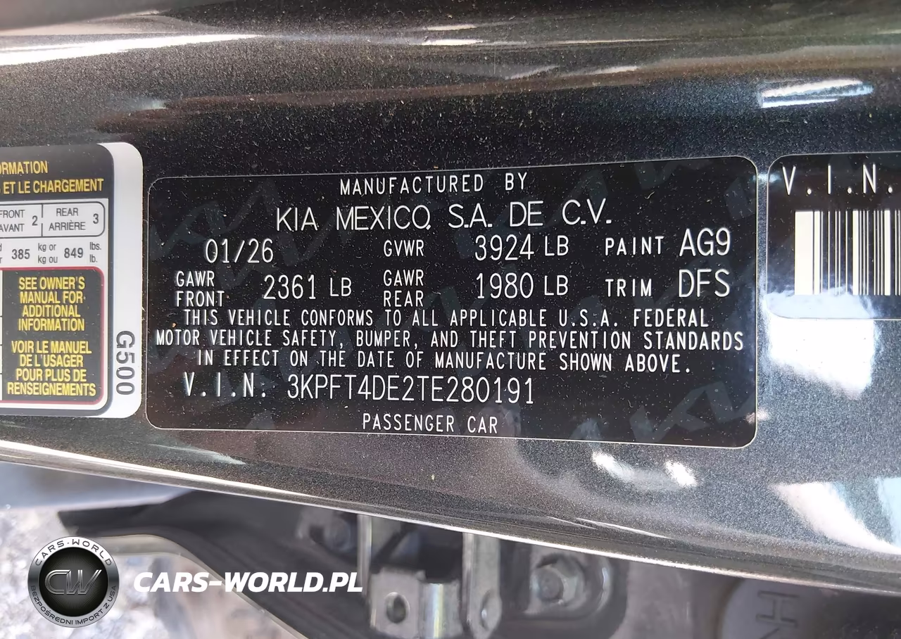 2026 Kia K4 Lxs VIN:3KPFT4DE2TE280191 - 9