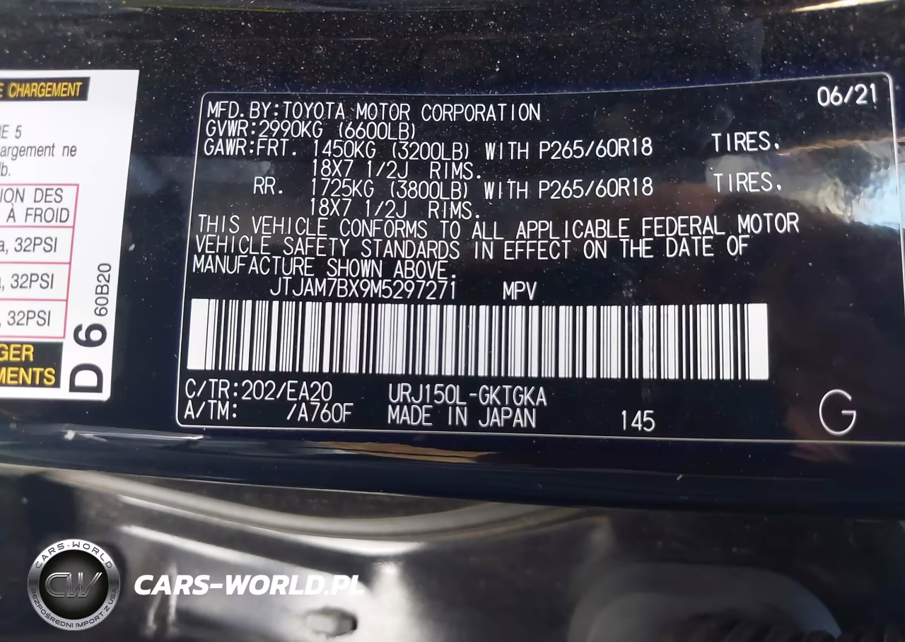 2021 Lexus Gx 460 Premium VIN:JTJAM7BX9M5297271 - 9
