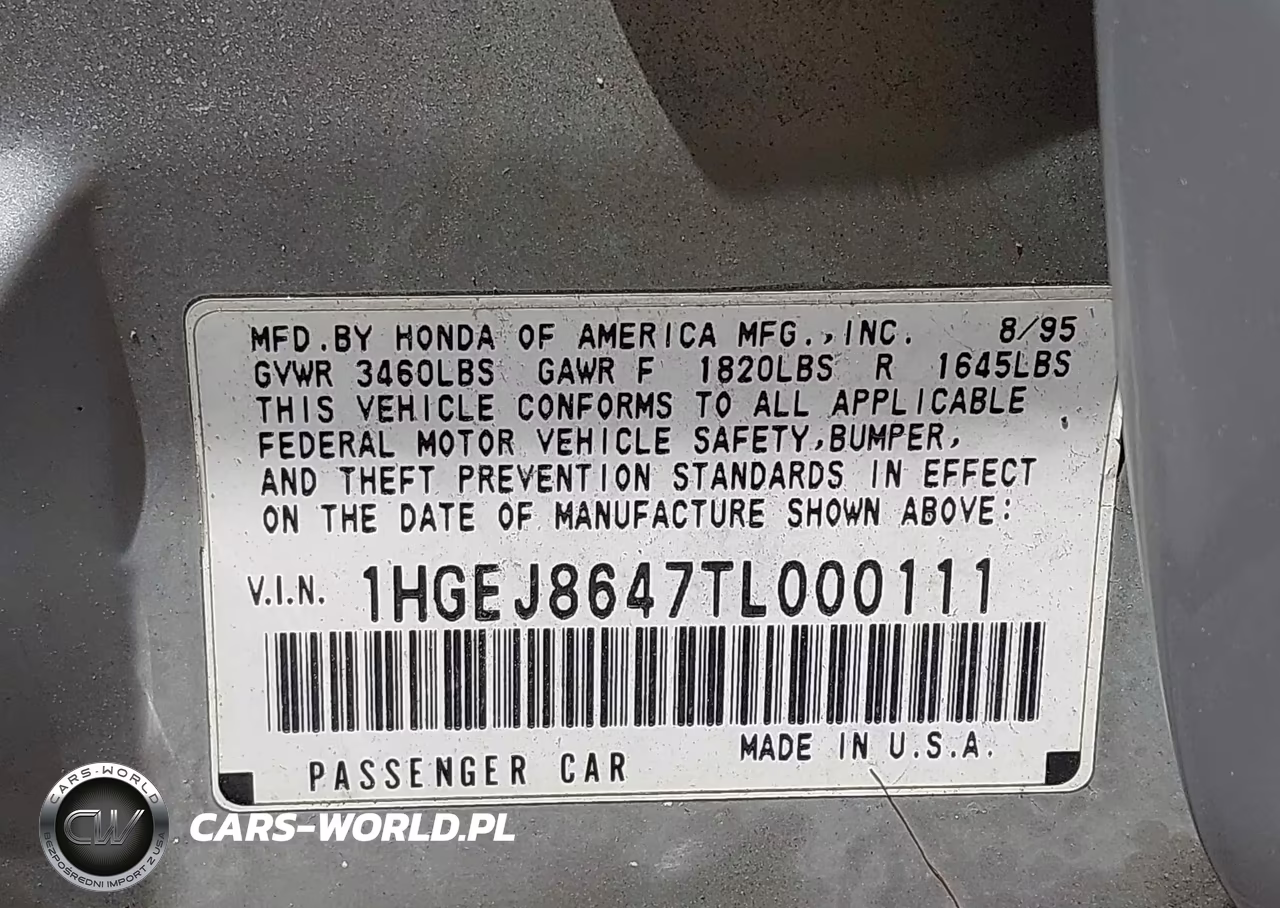 1996 Honda Civic Ex VIN:1HGEJ8647TL000111 - 9