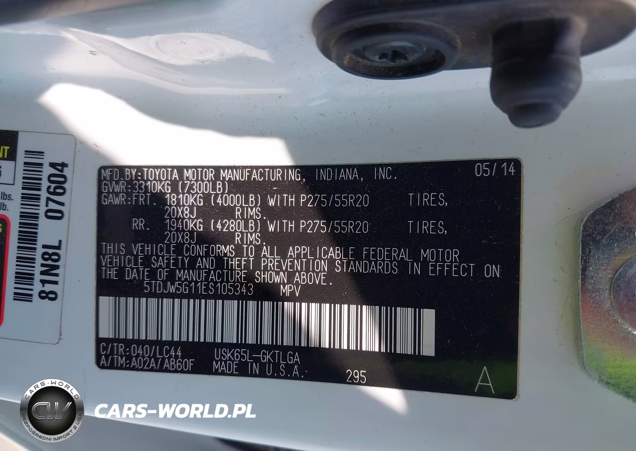2014 Toyota Sequoia Limited 5.7L V8 VIN:5TDJW5G11ES105343 - 9