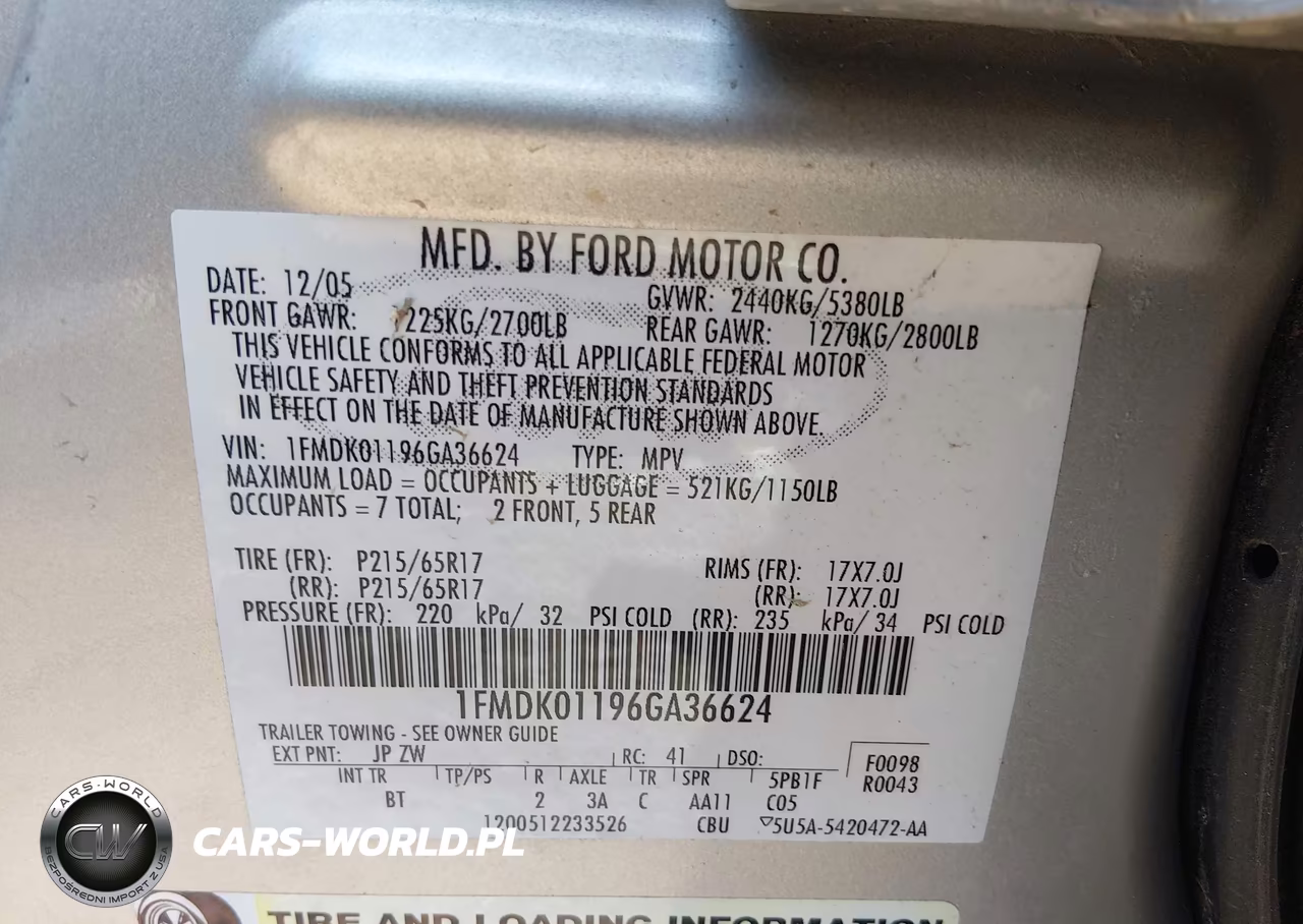 2006 Ford Freestyle Se VIN:1FMDK01196GA36624 - 9