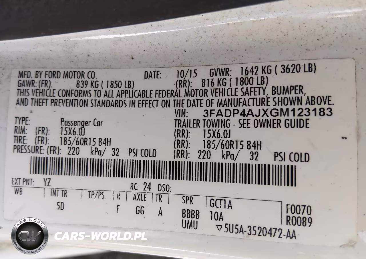 2016 Ford Fiesta S VIN:3FADP4AJXGM123183 - 9