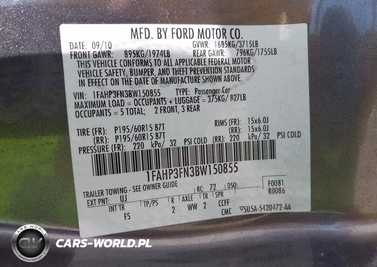 2011 Ford Focus Se VIN:1FAHP3FN3BW150855 - 9