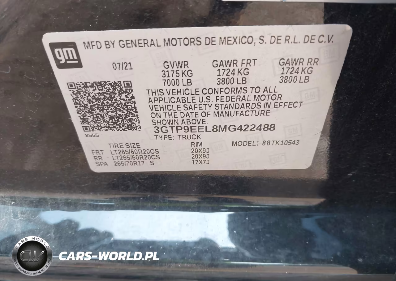 2021 GMC Sierra 1500 4Wd Short Box At4 VIN:3GTP9EEL8MG422488 - 9