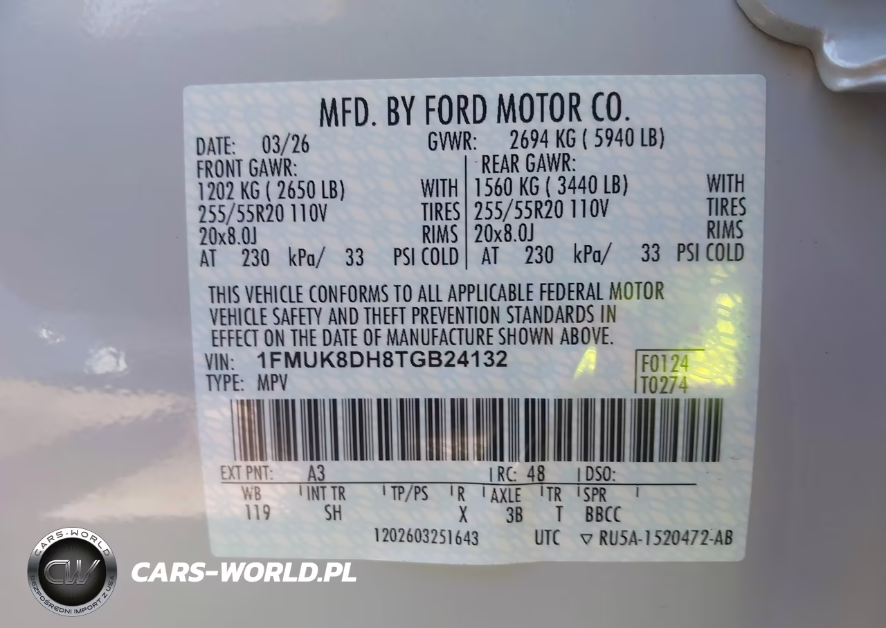 2026 Ford Explorer Active VIN:1FMUK8DH8TGB24132 - 9