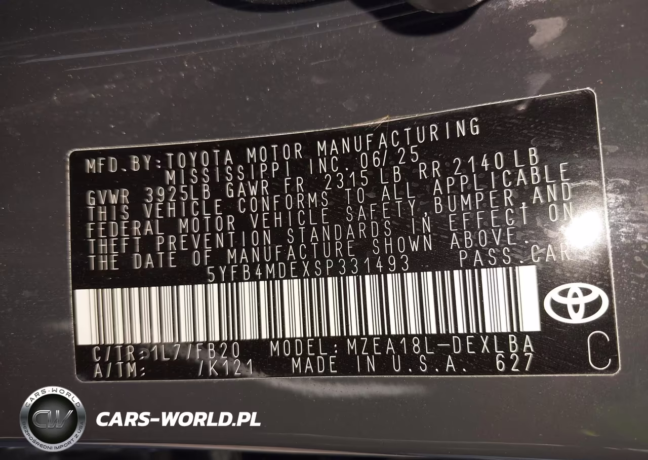 2025 Toyota Corolla Le VIN:5YFB4MDEXSP331493 - 9