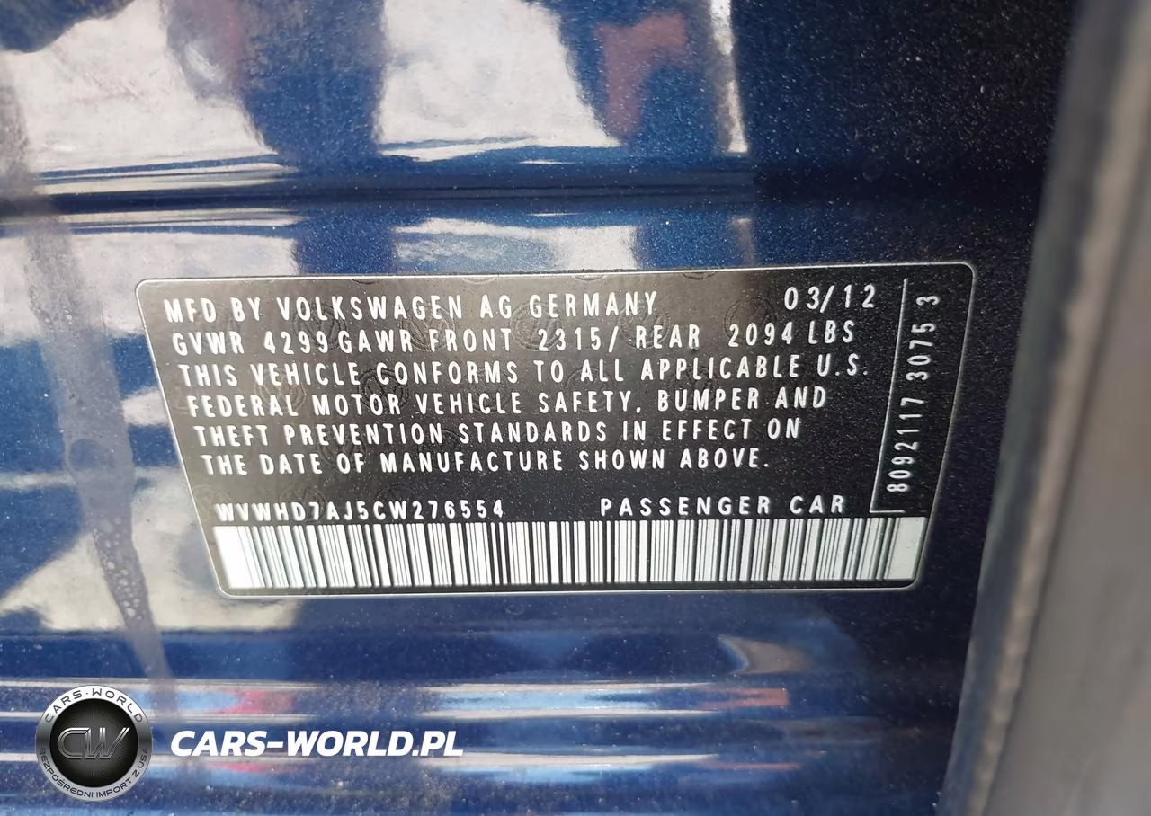 2012 Volkswagen Gti 4-Door VIN:WVWHD7AJ5CW276554 - 9