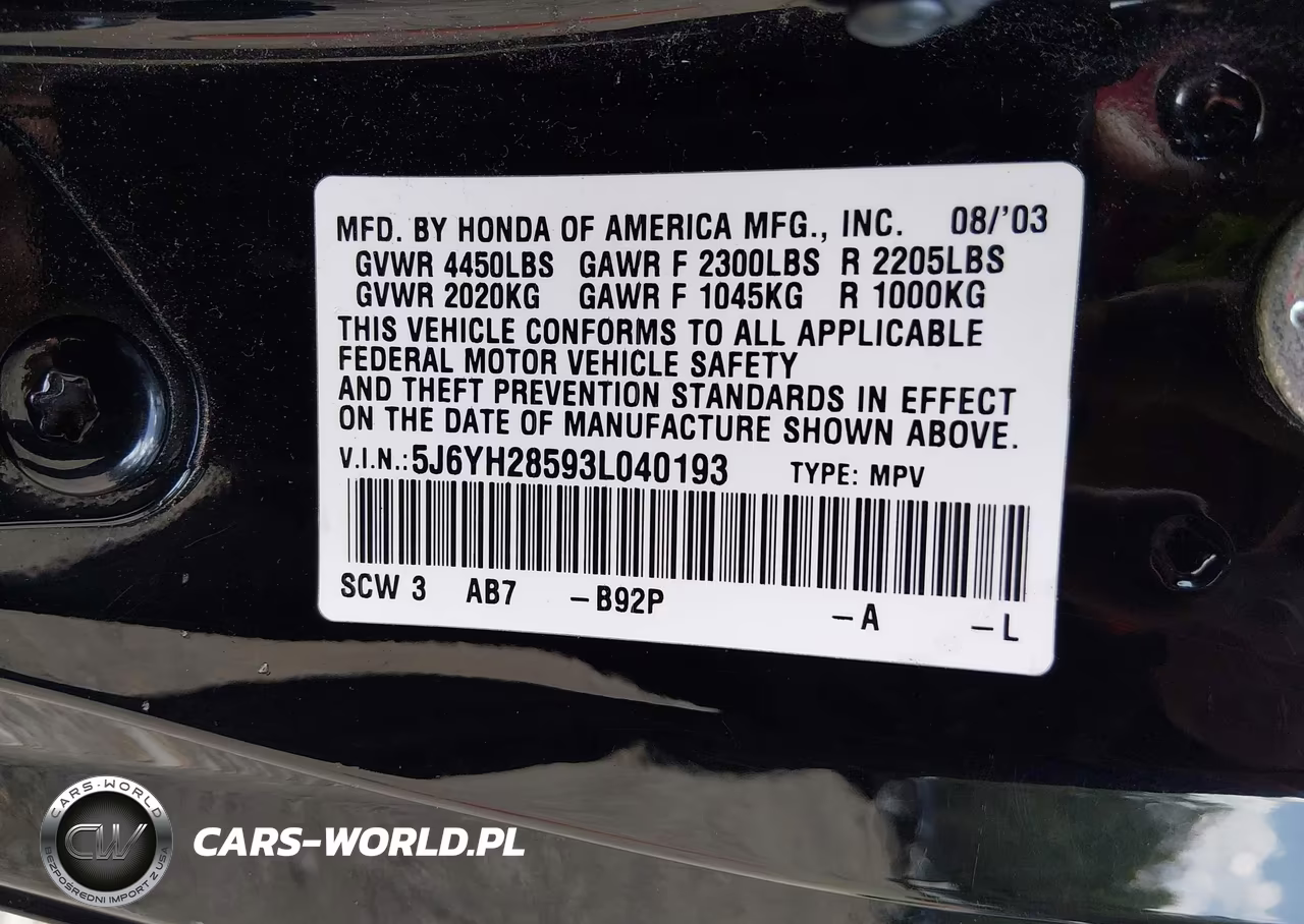 2003 Honda Element Ex VIN:5J6YH28593L040193 - 9