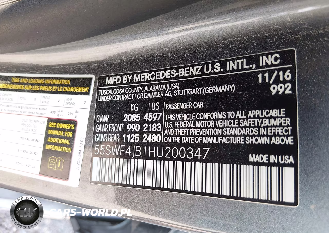 2017 Mercedes-Benz C 300 VIN:55SWF4JB1HU200347 - 9