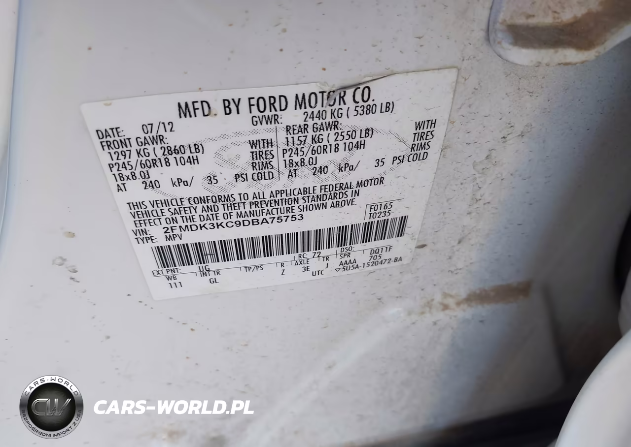 2013 Ford Edge Limited VIN:2FMDK3KC9DBA75753 - 9