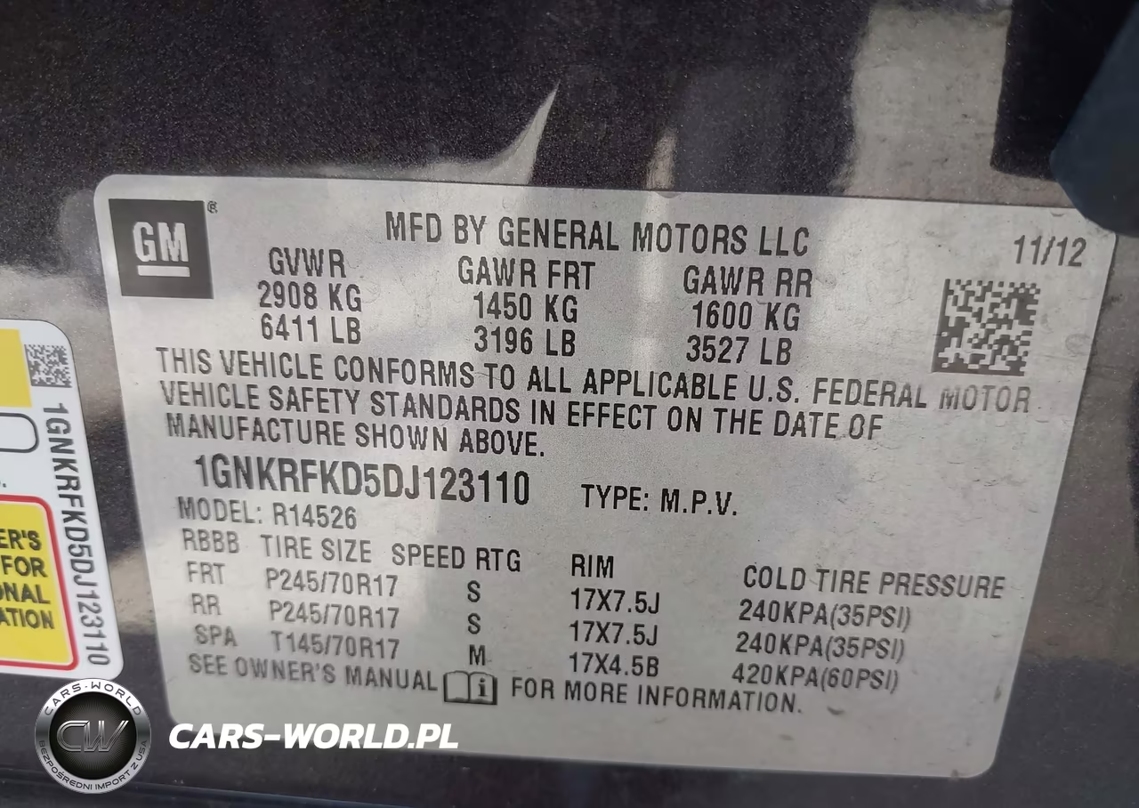 2013 Chevrolet Traverse Ls VIN:1GNKRFKD5DJ123110 - 9
