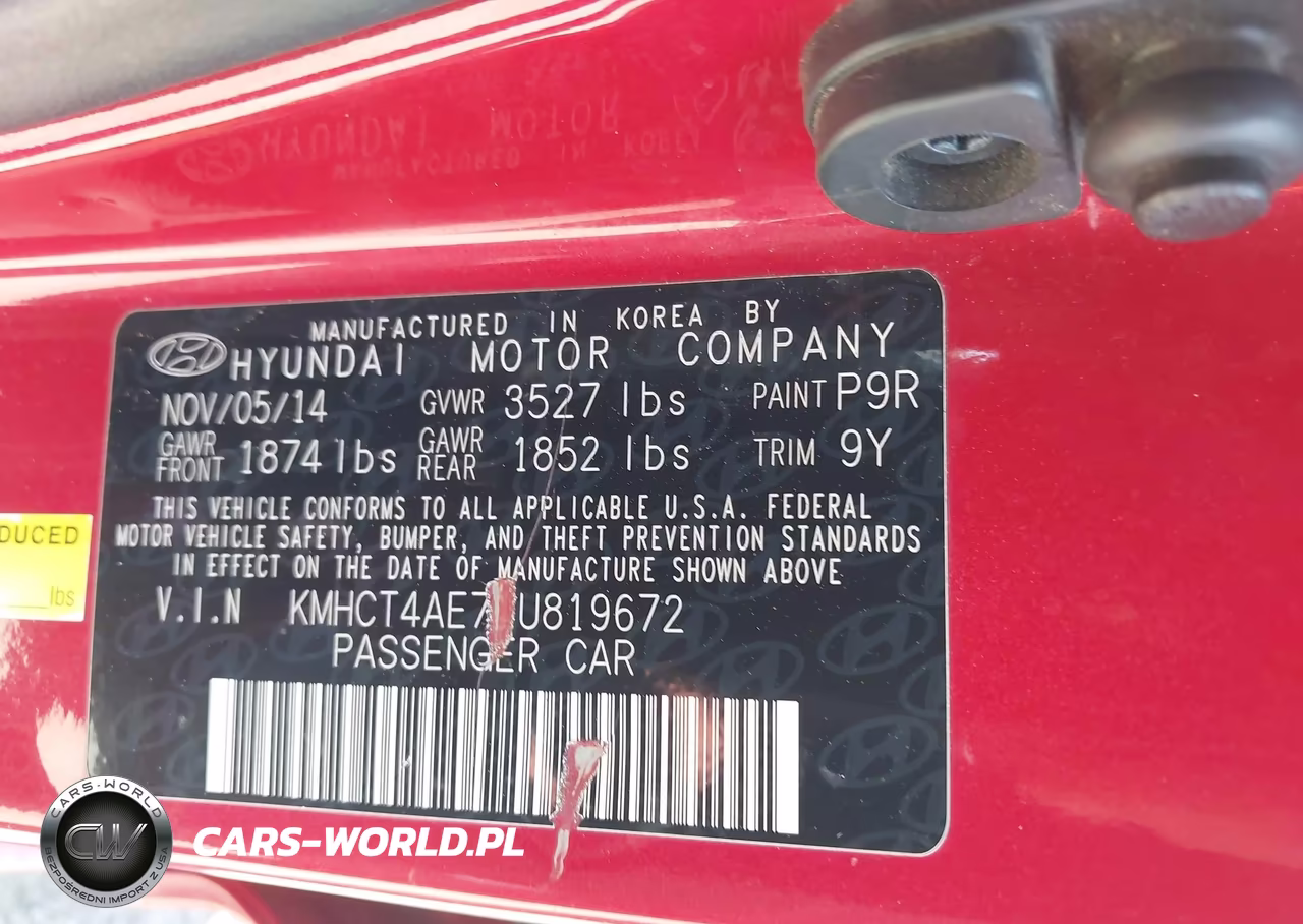 2015 Hyundai Accent Gls VIN:KMHCT4AE7FU819672 - 9