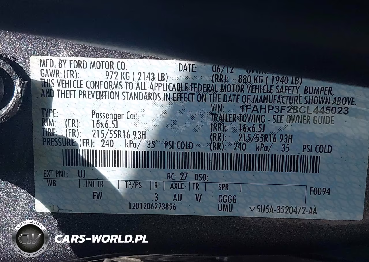 2012 Ford Focus Se VIN:1FAHP3F28CL445023 - 9