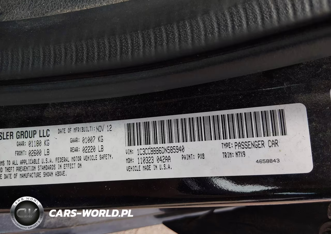 CHRYSLER 200 TOURIN VIN:1C3CCBBB6DN585940 - 9