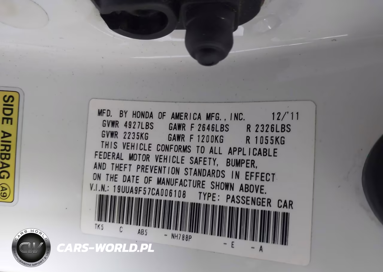 2012 Acura Tl 3.7 VIN:19UUA9F57CA006108 - 9