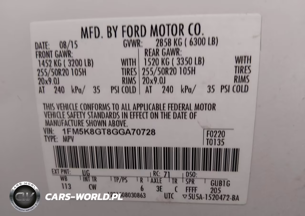 2016 Ford Explorer Sport VIN:1FM5K8GT8GGA70728 - 9