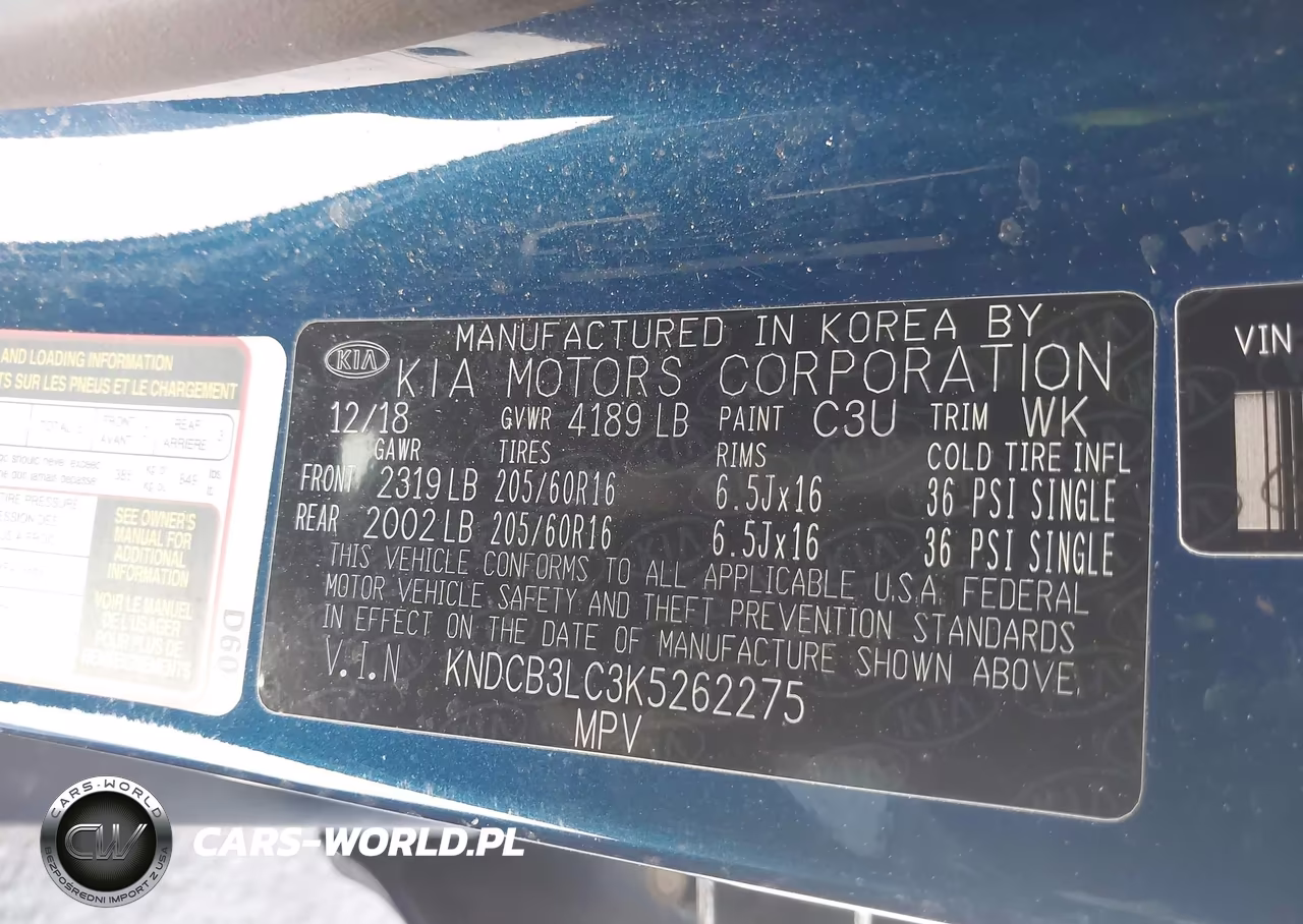 2019 Kia Niro Lx VIN:KNDCB3LC3K5262275 - 9