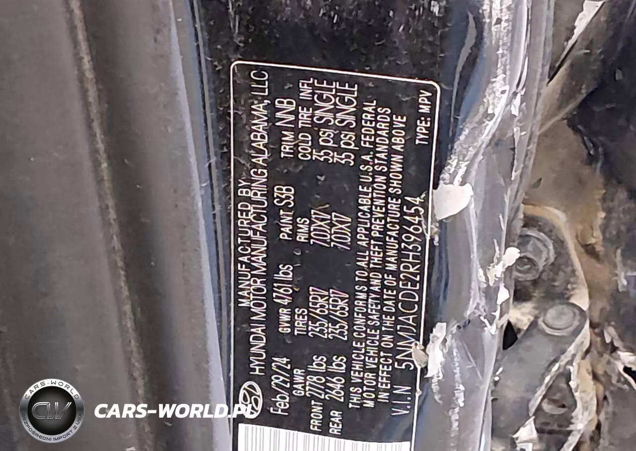 2024 Hyundai Tucson Se VIN:5NMJACDE2RH396454 - 9