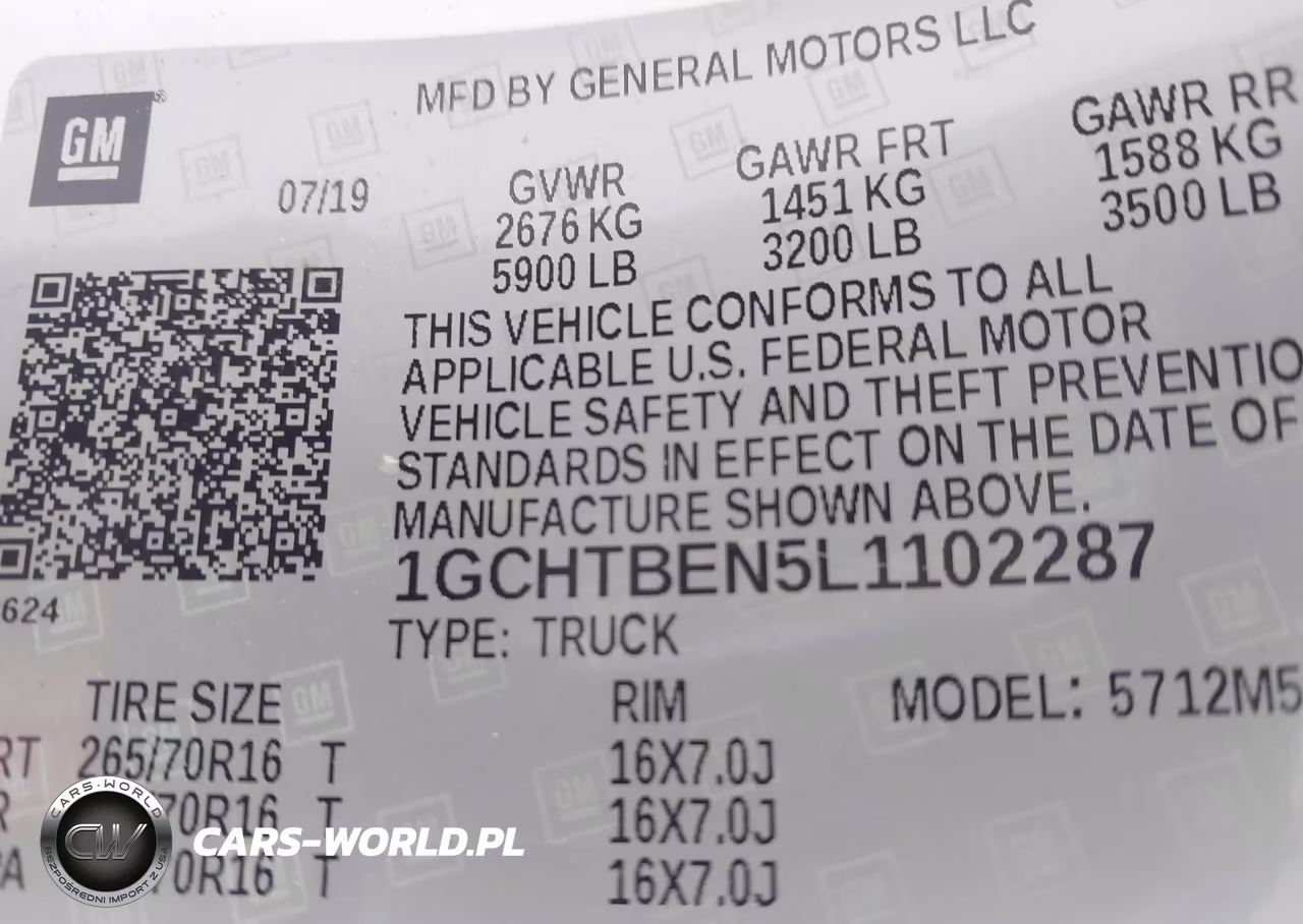 2020 Chevrolet Colorado 4Wd Long Box Wt VIN:1GCHTBEN5L1102287 - 9