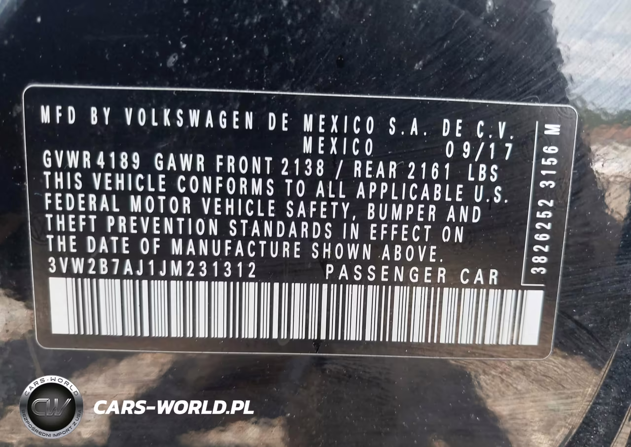 2018 Volkswagen Jetta 1.4T S VIN:3VW2B7AJ1JM231312 - 9