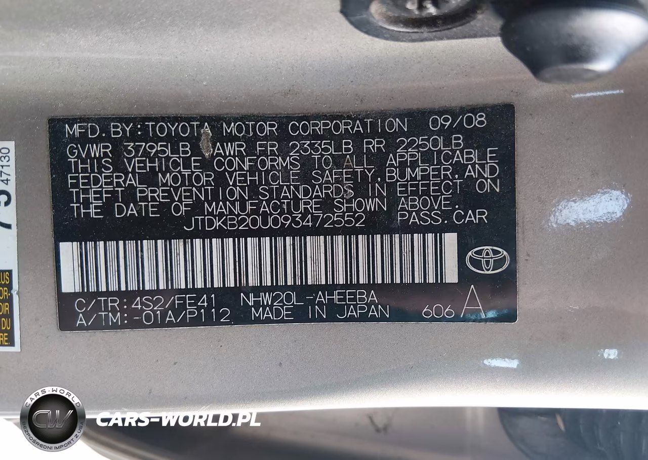 2009 Toyota Prius VIN:JTDKB20U093472552 - 9