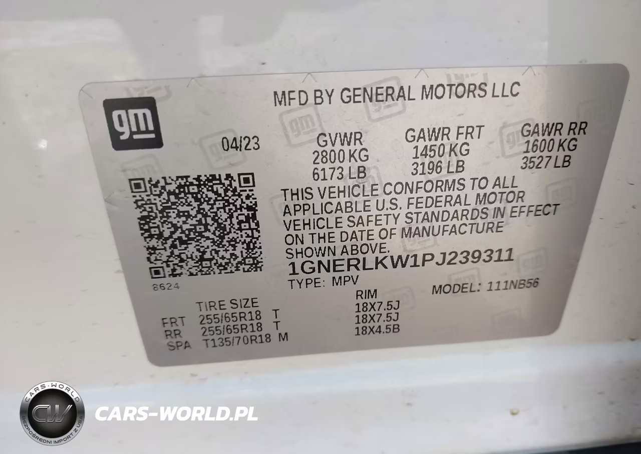 2023 Chevrolet Traverse Fwd 1Fl VIN:1GNERLKW1PJ239311 - 9