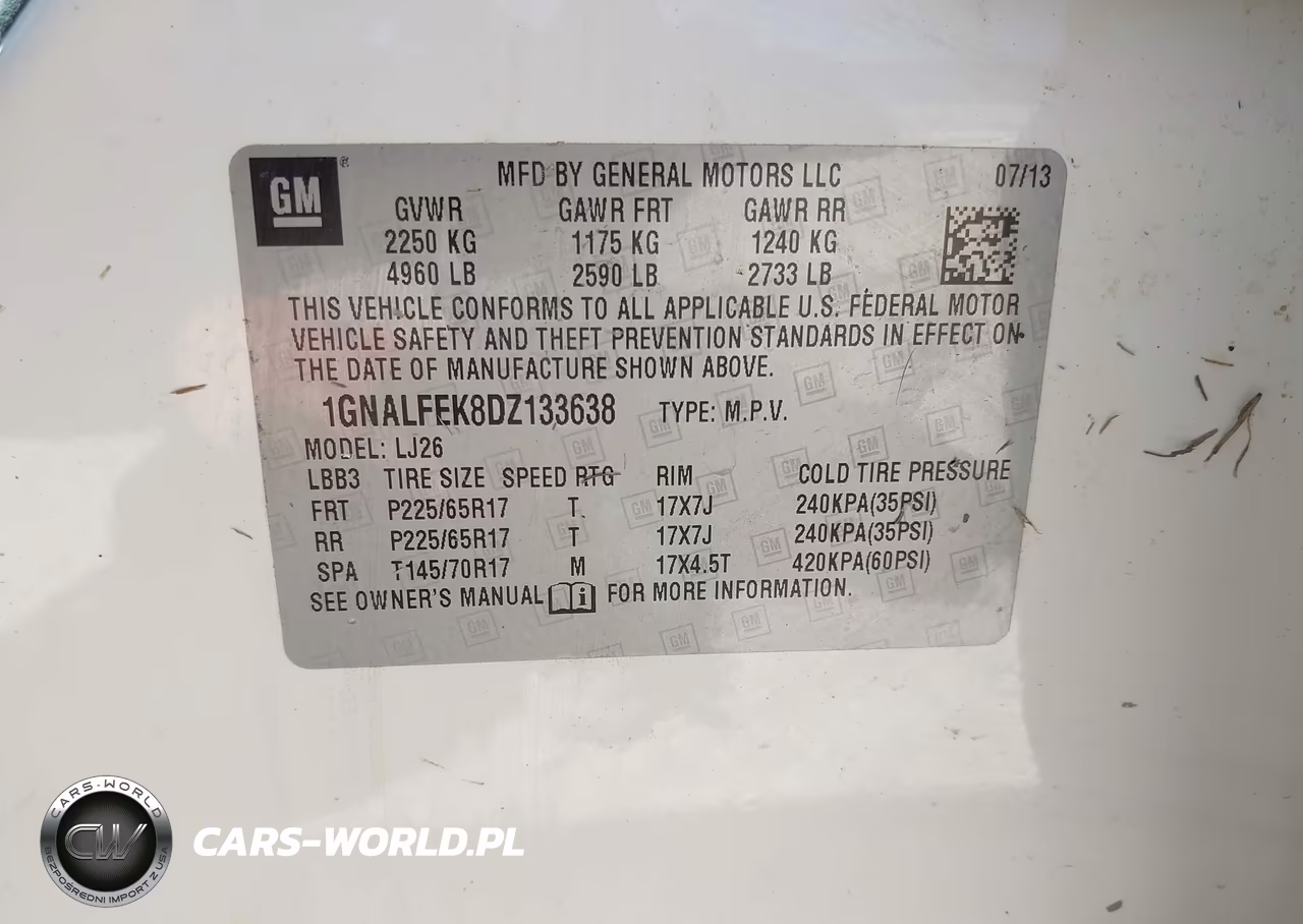 2013 Chevrolet Equinox Ltz VIN:1GNALFEK8DZ133638 - 9