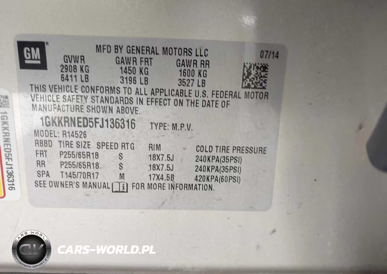 2015 GMC Acadia Sle-1 VIN:1GKKRNED5FJ136316 - 9