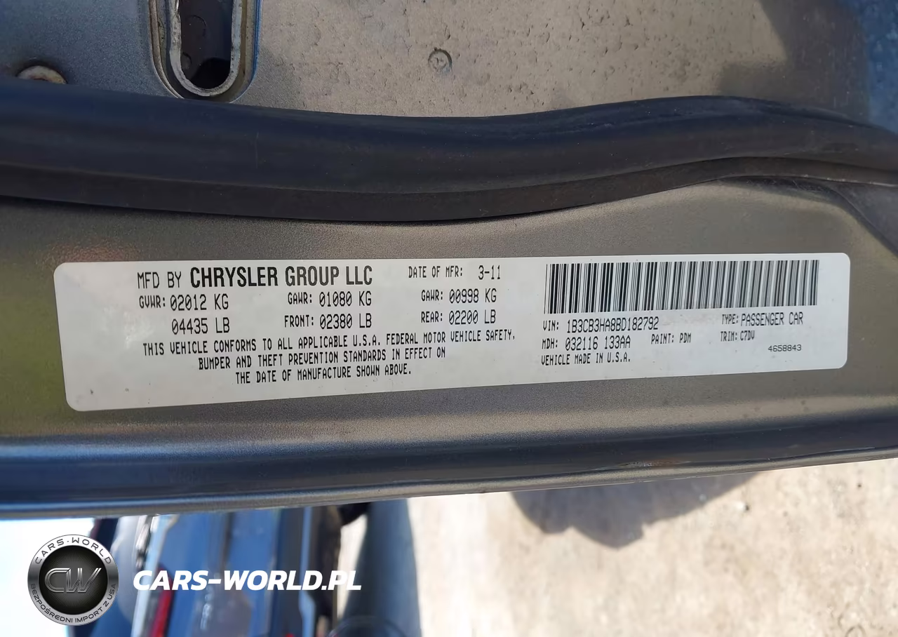 2011 Dodge Caliber Mainstreet VIN:1B3CB3HA8BD182792 - 9