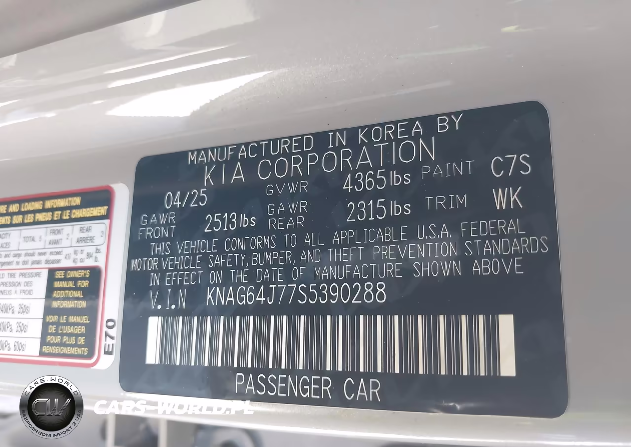 2025 Kia K5 Gt-Line VIN:KNAG64J77S5390288 - 9