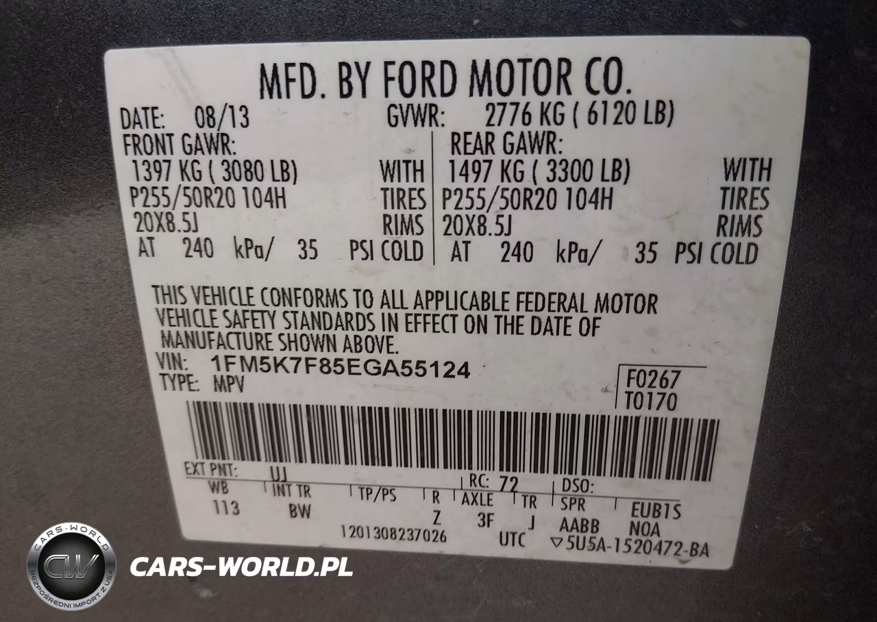 2014 Ford Explorer Limited VIN:1FM5K7F85EGA55124 - 9