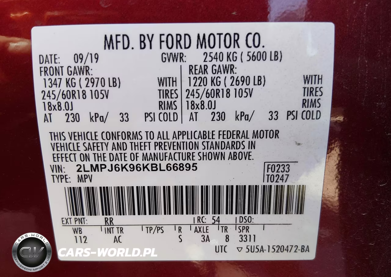 2019 Lincoln Nautilus Select VIN:2LMPJ6K96KBL66895 - 9