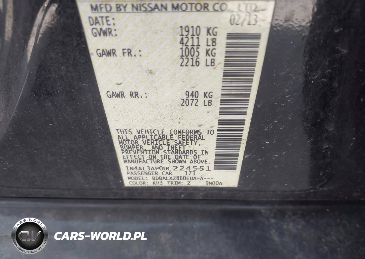 2013 Nissan Altima 2.5 Sl VIN:1N4AL3AP0DC224551 - 9