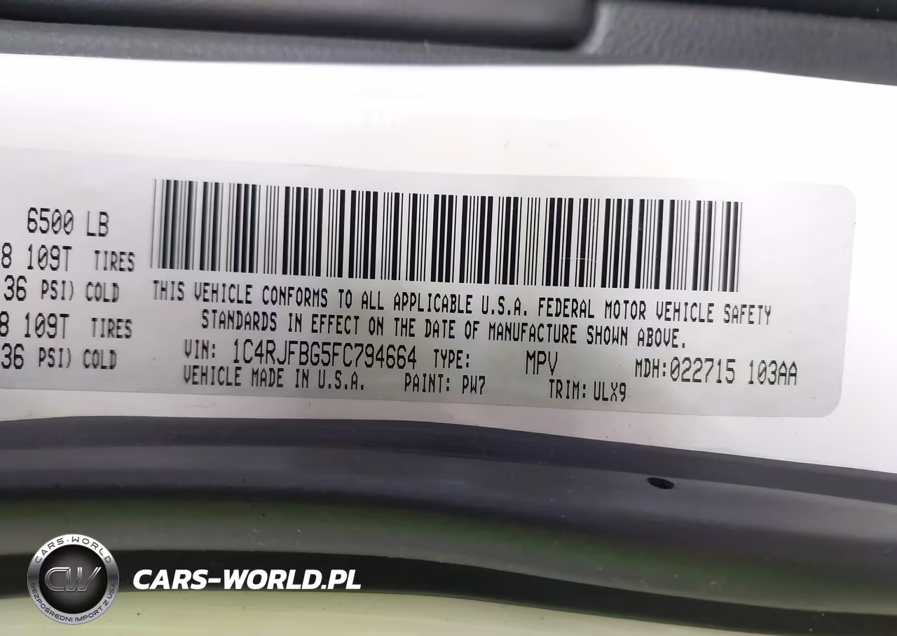 2015 Jeep Grand Cherokee Limited VIN:1C4RJFBG5FC794664 - 9