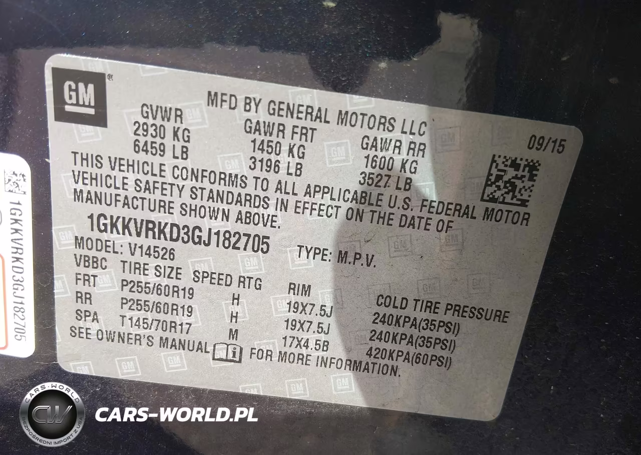 2016 GMC Acadia Slt-1 VIN:1GKKVRKD3GJ182705 - 9