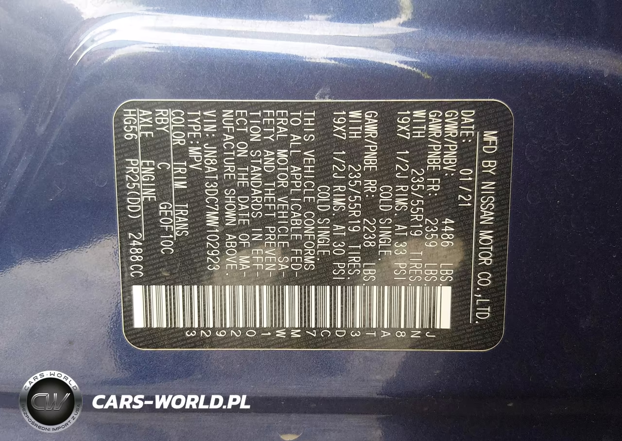 2021 Nissan Rogue Platinum Fwd VIN:JN8AT3DC7MW102923 - 9