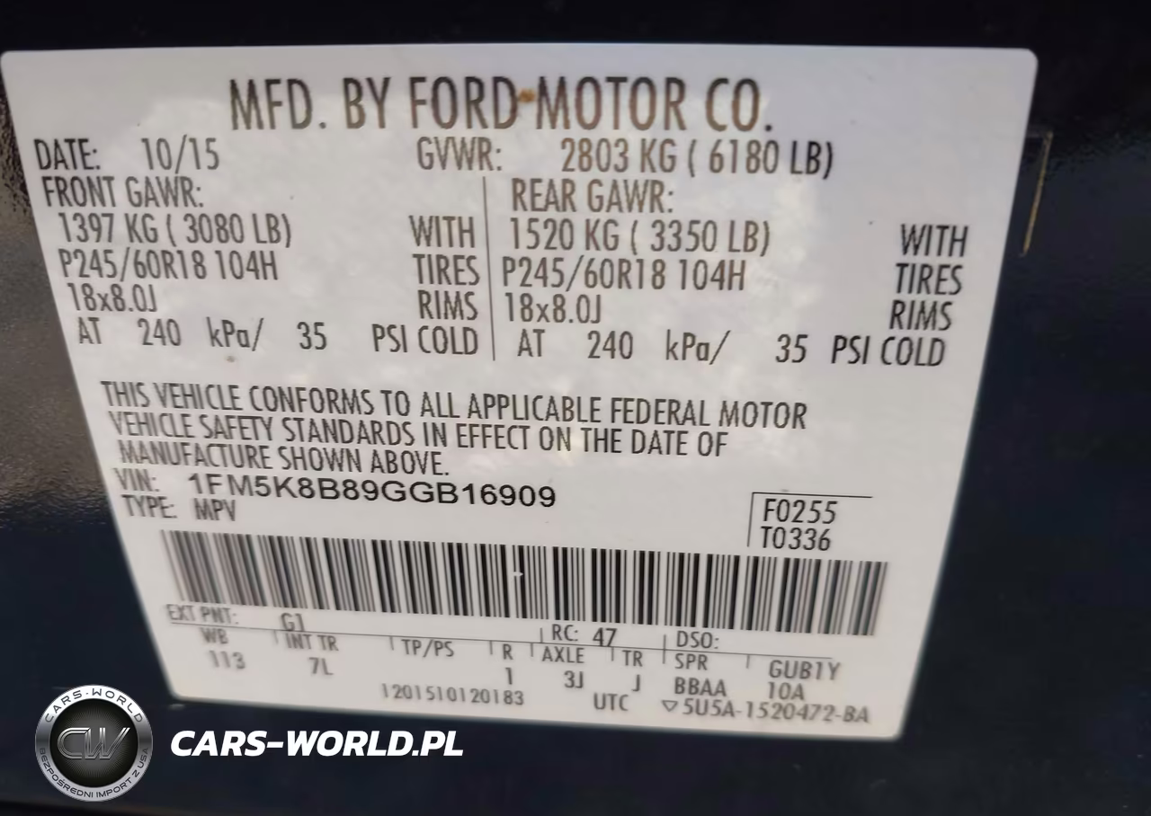 2016 Ford Explorer VIN:1FM5K8B89GGB16909 - 9