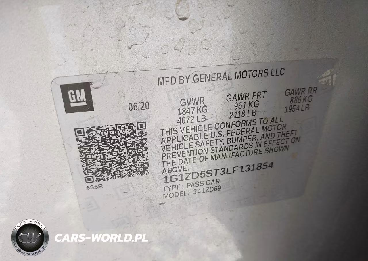 2020 Chevrolet Malibu Fwd Lt VIN:1G1ZD5ST3LF131854 - 9