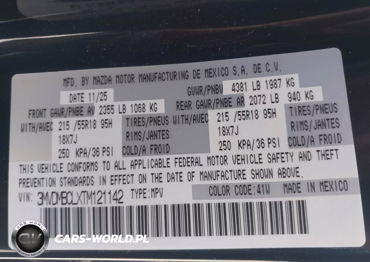 2026 Mazda Cx-30 2.5 S Aire Edition VIN:3MVDMBCLXTM121142 - 9