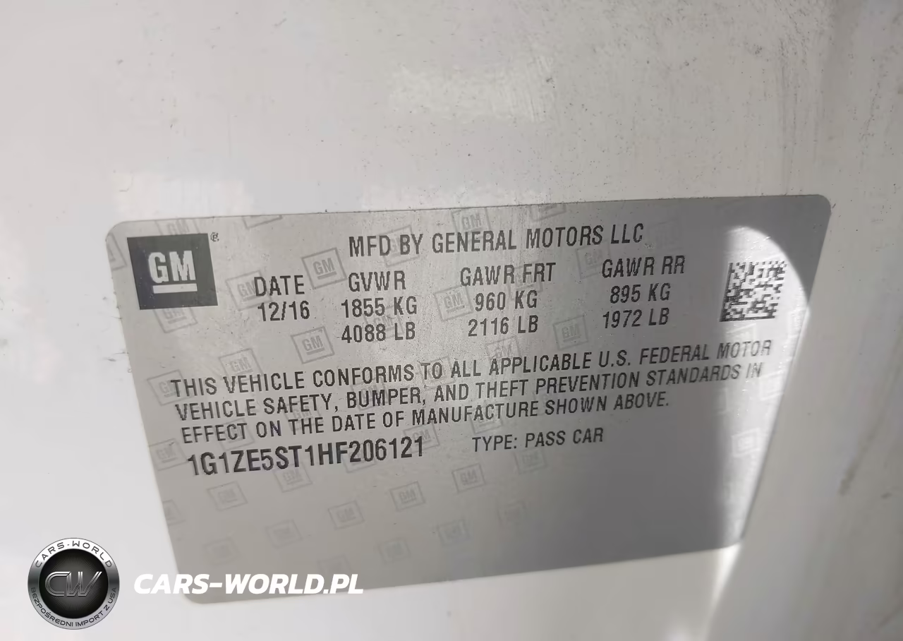 2017 Chevrolet Malibu 1Lt VIN:1G1ZE5ST1HF206121 - 9