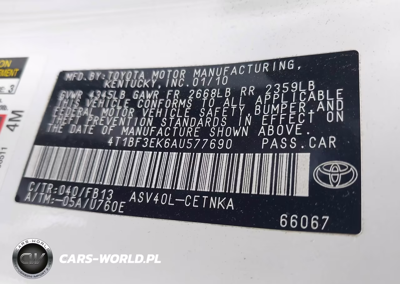 2010 Toyota Camry Le VIN:4T1BF3EK6AU577690 - 9