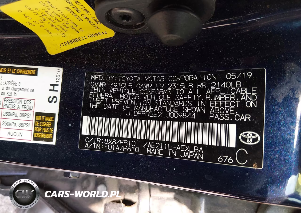 2020 Toyota Corolla Hybrid Le VIN:JTDEBRBE2LJ009844 - 9
